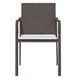 VIDAXL - vidaXL Chaises de jardin et coussins lot de 6 marron 56x59x84 cm rotin - vignette