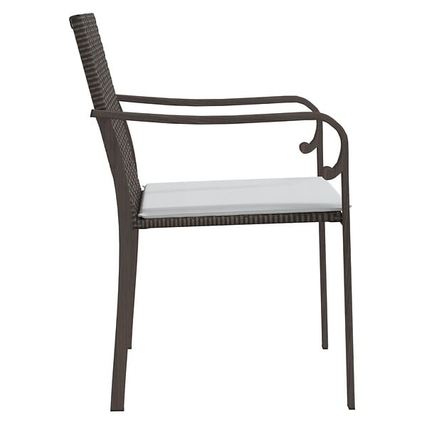VIDAXL - vidaXL Chaises de jardin et coussins lot de 6 marron 56x59x84 cm rotin - large