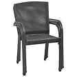 VIDAXL - vidaXL Chaises d'extérieur lot de 4 Design maillé Anthracite Acier - vignette