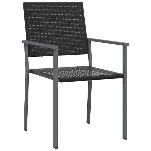 VIDAXL - vidaXL Chaises de jardin lot de 2 noir 54x62,5x89 cm résine tressée - large