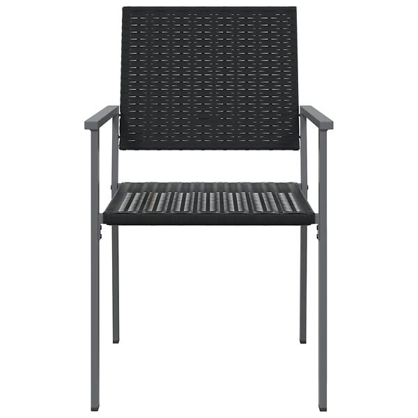 VIDAXL - vidaXL Chaises de jardin lot de 2 noir 54x62,5x89 cm résine tressée - large