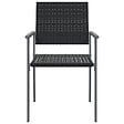 VIDAXL - vidaXL Chaises de jardin lot de 2 noir 54x62,5x89 cm résine tressée - vignette