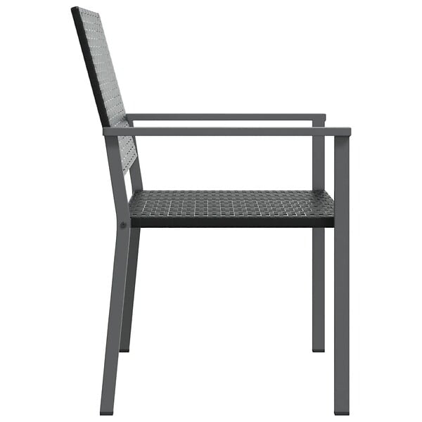 VIDAXL - vidaXL Chaises de jardin lot de 2 noir 54x62,5x89 cm résine tressée - large