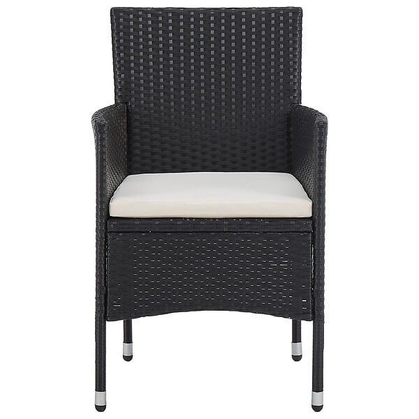 VIDAXL - vidaXL Chaises de jardin lot de 2 Résine tressée Noir - large