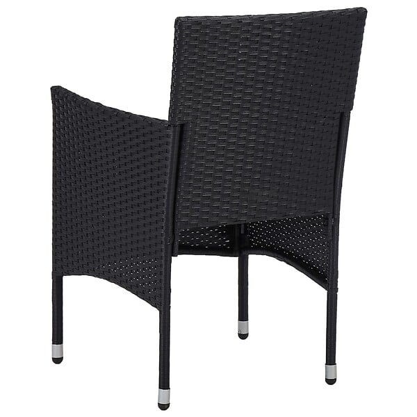 VIDAXL - vidaXL Chaises de jardin lot de 2 Résine tressée Noir - large
