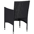 VIDAXL - vidaXL Chaises de jardin lot de 2 Résine tressée Noir - vignette