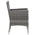 VIDAXL - vidaXL Chaises à manger de jardin lot de 4 Résine tressée Gris - vignette