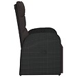 VIDAXL - vidaXL Chaise inclinable de jardin et coussin Résine tressée Noir - vignette