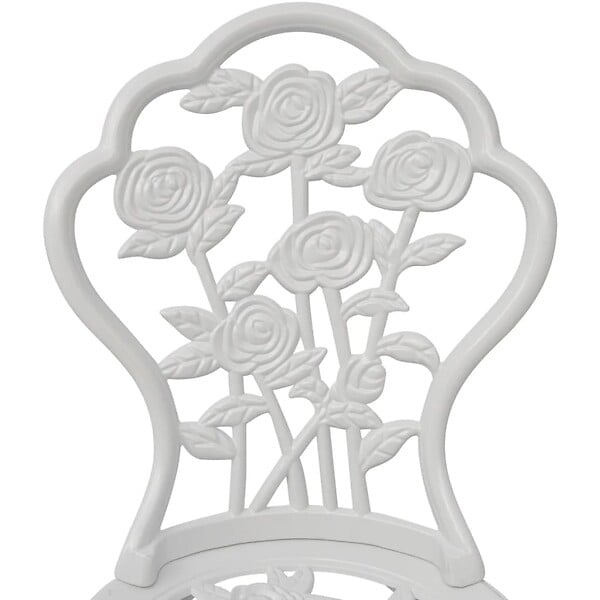 VIDAXL - vidaXL Chaises de bistro lot de 2 Aluminium coulé Blanc - large