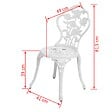 VIDAXL - vidaXL Chaises de bistro lot de 2 Aluminium coulé Blanc - vignette