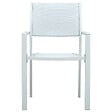 VIDAXL - vidaXL Chaises de jardin lot de 4 Blanc Plastique Aspect de rotin - vignette