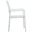 VIDAXL - vidaXL Chaises de jardin lot de 4 Blanc Plastique Aspect de rotin - vignette