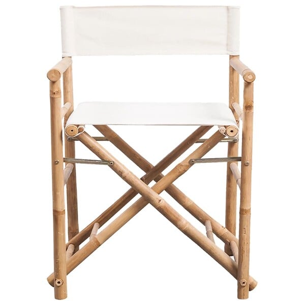 VIDAXL - vidaXL Chaise pliable lot de 2 Bambou et toile - large