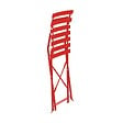 OVIALA - Lot de 2 chaises pliantes en acier rouges - Rome - vignette