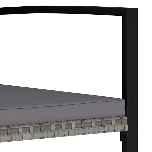 VIDAXL - vidaXL Chaises à manger de jardin lot de 4 Résine tressée Gris - large