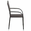 VIDAXL - vidaXL Chaises empilables d'extérieur lot de 2 Résine tressée Marron - vignette