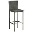 VIDAXL - vidaXL Tabourets de bar de jardin et coussins lot de 4 résine tressée - vignette