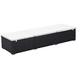 VIDAXL - vidaXL Chaises longues avec coussins lot de 2 Résine tressée Noir - vignette