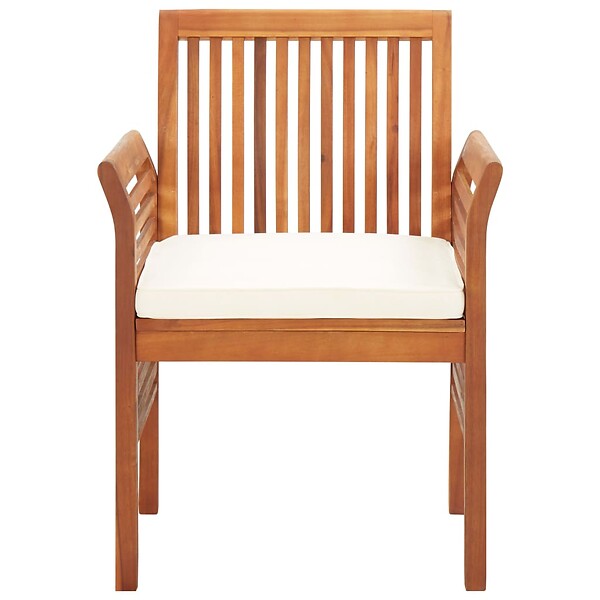 VIDAXL - vidaXL Chaises à manger de jardin et coussins lot de 2 acacia massif - large