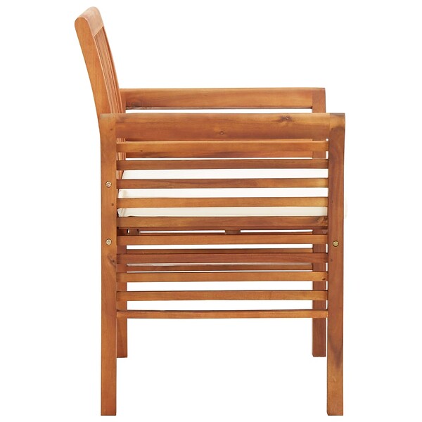 VIDAXL - vidaXL Chaises à manger de jardin et coussins lot de 2 acacia massif - large