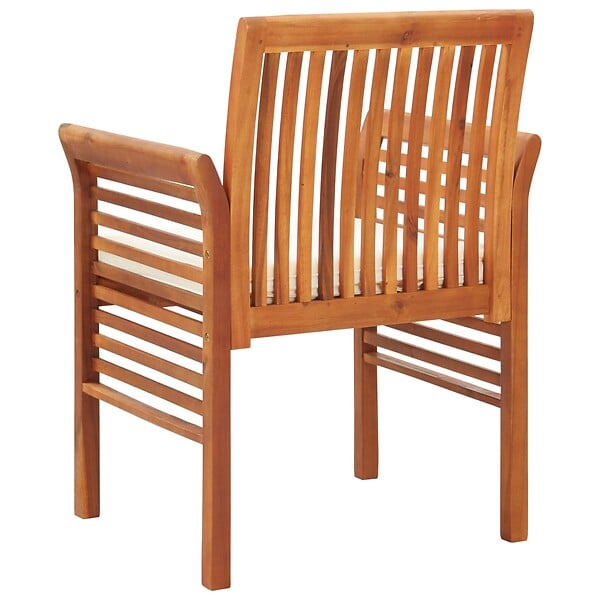VIDAXL - vidaXL Chaises à manger de jardin et coussins lot de 2 acacia massif - large