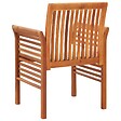 VIDAXL - vidaXL Chaises à manger de jardin et coussins lot de 2 acacia massif - vignette