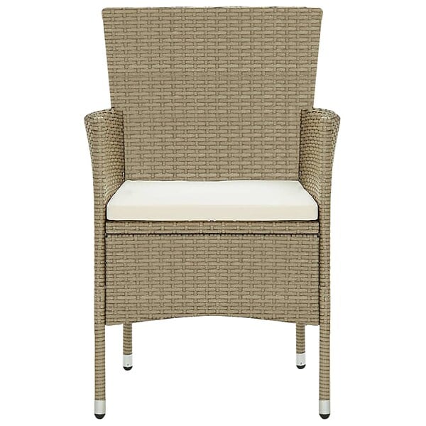 VIDAXL - vidaXL Chaises manger de jardin lot de 2 Résine tressée Beige - large