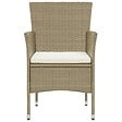 VIDAXL - vidaXL Chaises manger de jardin lot de 2 Résine tressée Beige - vignette