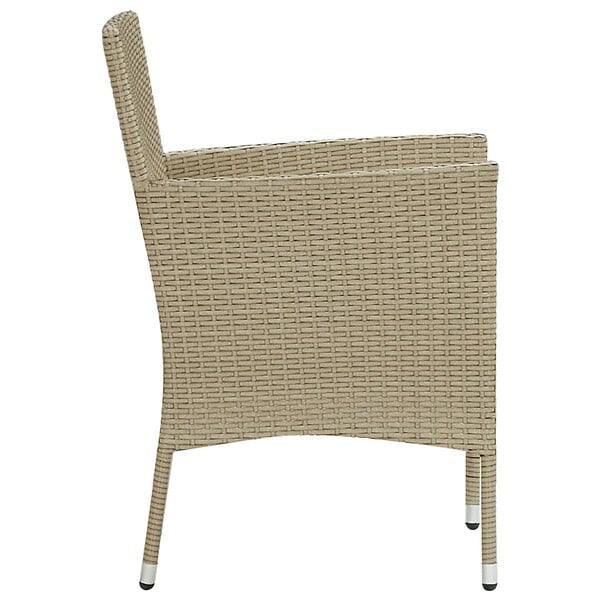 VIDAXL - vidaXL Chaises manger de jardin lot de 2 Résine tressée Beige - large