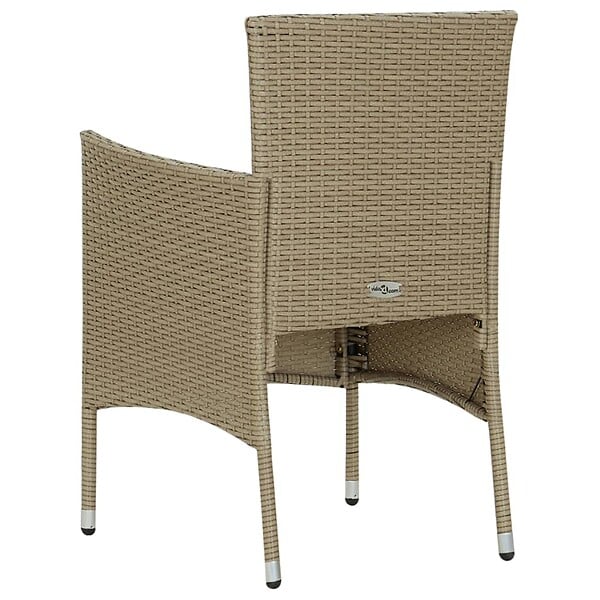 VIDAXL - vidaXL Chaises manger de jardin lot de 2 Résine tressée Beige - large