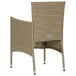 VIDAXL - vidaXL Chaises manger de jardin lot de 2 Résine tressée Beige - vignette