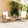 VIDAXL - vidaXL Chaises de jardin avec coussins lot de 2 Bois d'acacia massif - vignette
