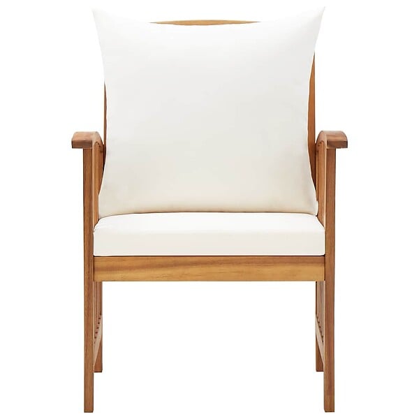 VIDAXL - vidaXL Chaises de jardin avec coussins lot de 2 Bois d'acacia massif - large