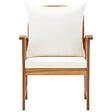 VIDAXL - vidaXL Chaises de jardin avec coussins lot de 2 Bois d'acacia massif - vignette