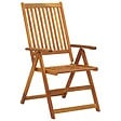 VIDAXL - vidaXL Chaises pliables de jardin avec coussins lot de 8 Bois d'acacia - vignette