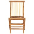 VIDAXL - vidaXL Chaises pliables de jardin lot de 8 Bois de teck solide - vignette