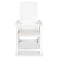 VIDAXL - vidaXL Chaises inclinables de jardin lot de 4 Plastique Blanc - vignette