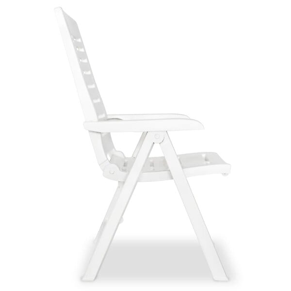 VIDAXL - vidaXL Chaises inclinables de jardin lot de 4 Plastique Blanc - large