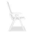 VIDAXL - vidaXL Chaises inclinables de jardin lot de 4 Plastique Blanc - vignette