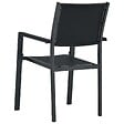 VIDAXL - vidaXL Chaises de jardin lot de 4 Noir Plastique Aspect de rotin - vignette