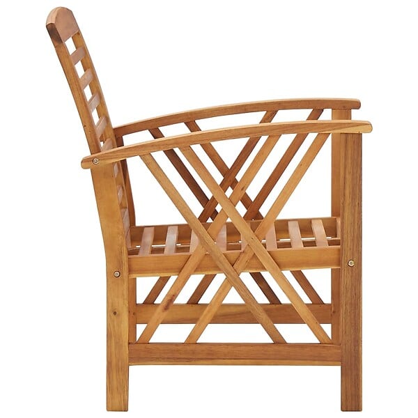 VIDAXL - vidaXL Chaises de jardin lot de 2 Bois d'acacia massif - large