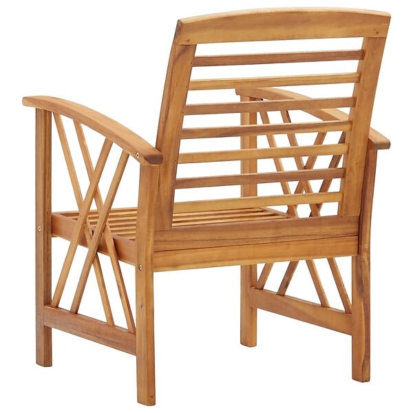 VIDAXL - vidaXL Chaises de jardin lot de 2 Bois d'acacia massif - large