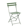 OVIALA - Lot de 2 chaises pliantes en acier vert cactus - Rome - vignette