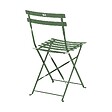 OVIALA - Lot de 2 chaises pliantes en acier vert cactus - Rome - vignette
