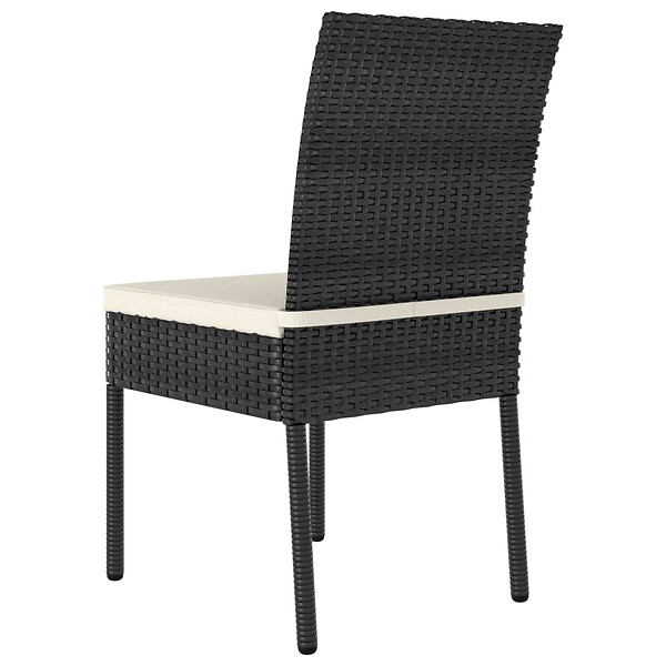 VIDAXL - vidaXL Chaises à manger de jardin lot de 4 Résine tressée Noir - large