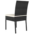VIDAXL - vidaXL Chaises à manger de jardin lot de 4 Résine tressée Noir - vignette