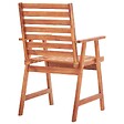 VIDAXL - vidaXL Chaises à manger d'extérieur lot de 3 Acacia massif - vignette