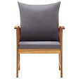 VIDAXL - vidaXL Chaises de jardin avec coussins lot de 2 Bois d'acacia massif - vignette