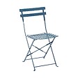 OVIALA - Lot de 2 chaises pliantes en acier bleu pacific - Rome - vignette
