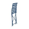 OVIALA - Lot de 2 chaises pliantes en acier bleu pacific - Rome - vignette